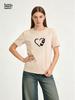 Lovely Heart Butterfly Printed T-shirts For Women High Quality Breathable Tees Ladies Home Outdoor Casual Sports Fashion Tops