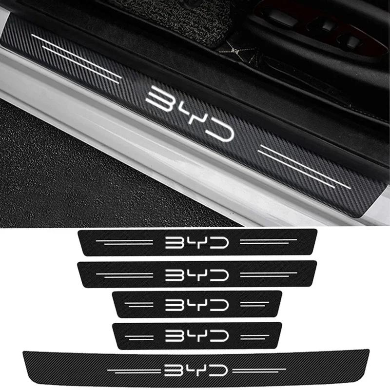 

Carbon Fiber Car Door Sill Threshold Anti Scratch Stickers for BYD YUAN PLUS SONG PLUS HAN TANG Seal 06 Auto Trunk Bumper Strips