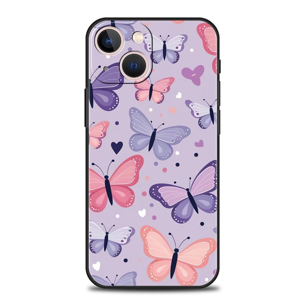 

Stylish Flower Patterned Design Phone Case For iPhone 17 16E 15 16 14 13 12 11 Pro Max 7 8 Plus Soft TPU Back Cover iPhone 17Pro Max