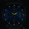 SANDA Fashion Men Chronograph Wristwatches Stainless Steel Waterproof Luminous Man Watch Date Quartz Business Men's Watches