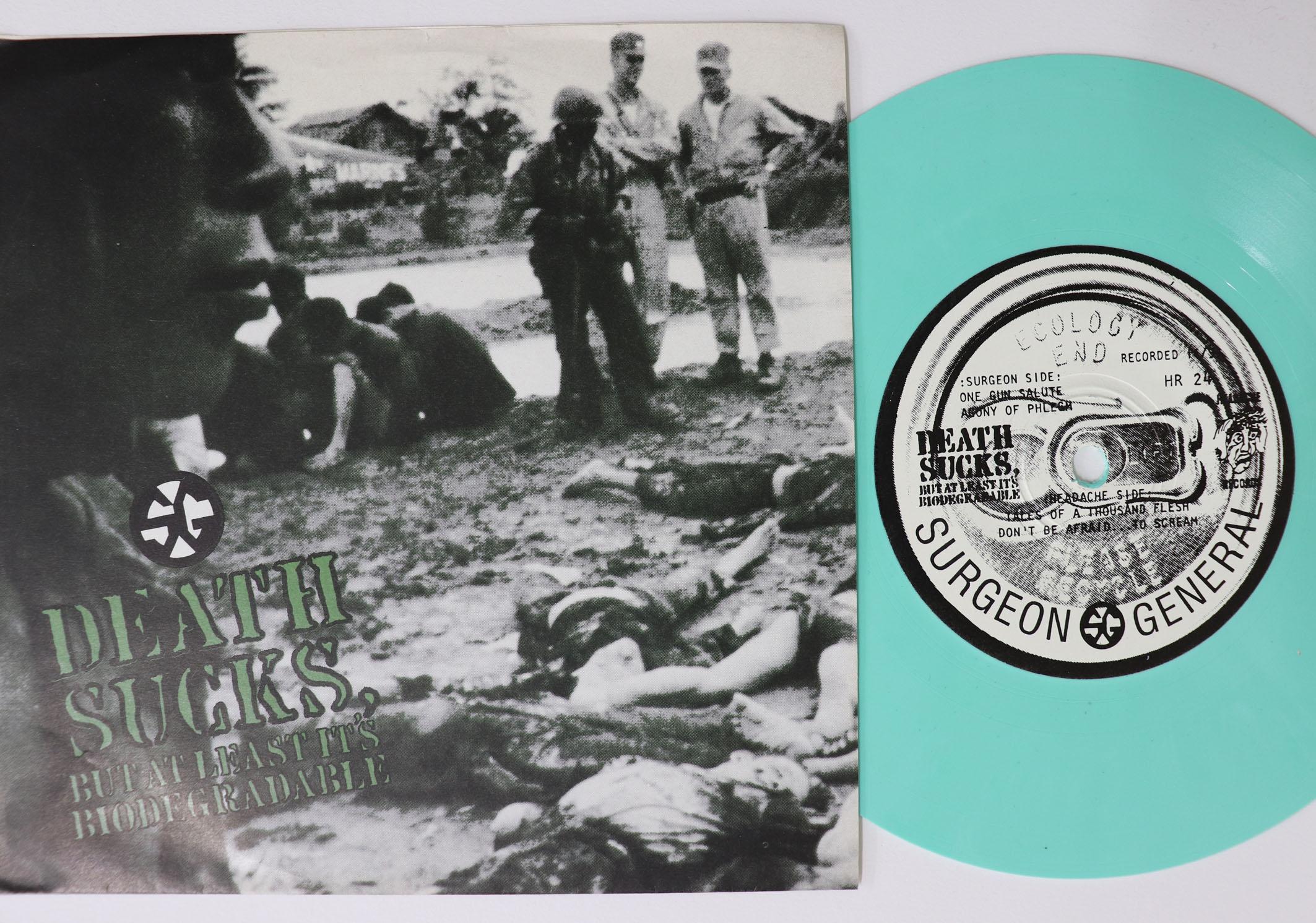

7inch Record SURGEON GENERAL - Death Sucks, But At Least It s Biod HR24 HEADACHE 1993 US Rock Used