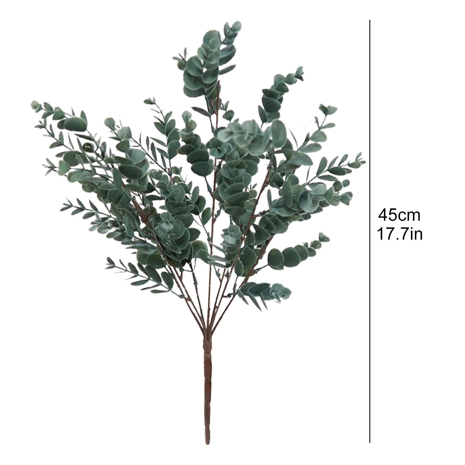 

Nordic Simulation Plants 7 Forks Artificial Eucalyptus Money Leaves Plant Bundle Home Wedding Decor Flower Arrangement 45cm зелений