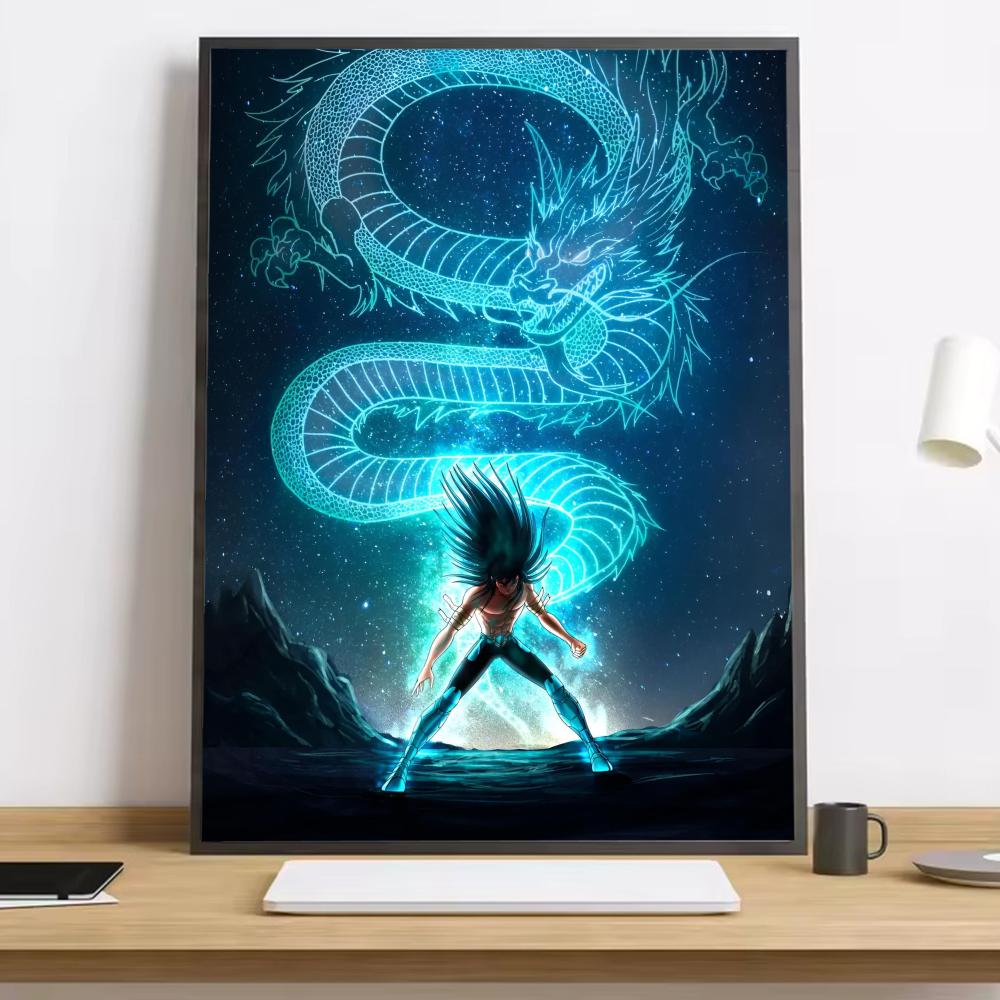 Saint Seiya Classic Anime Painting Calligraphy HD Canvas Poster Living Room Bedroom Bar Aesthetic Decoration