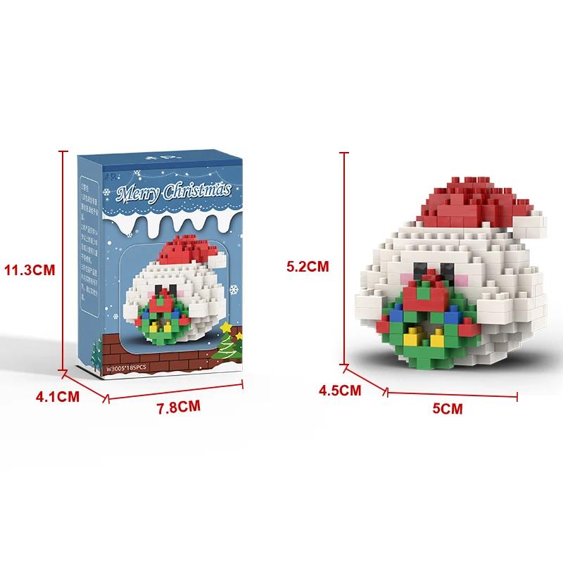 Vánoční dárky Stavebnice Série Santa Claus Sob Puzzle Sestavovací kostky Stolní dekorace Hračky pro dítě Vánoční dárek