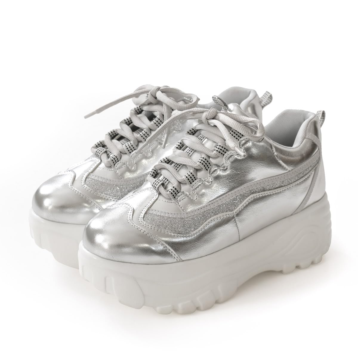 

Amiami Platform Thick Perfect for Dance and Live Black and and Size FT8046 Sneakers, Sole, Performances, White, Leg-Lengthening, Lightweight,