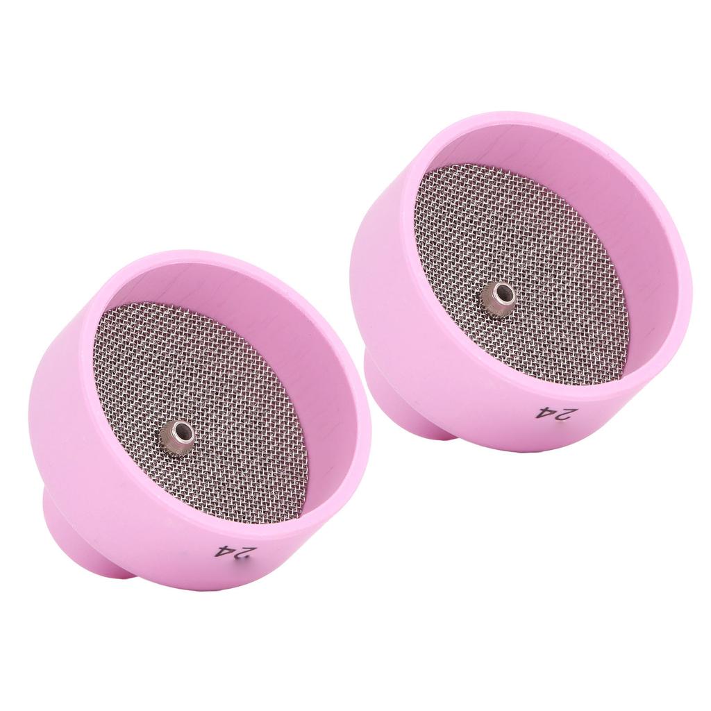 2Pcs TIG Welding Cup 24# Ceramic Nozzle 2.4mm Center Hole Accessory Set Kit for WP9 20 25 17 18 26