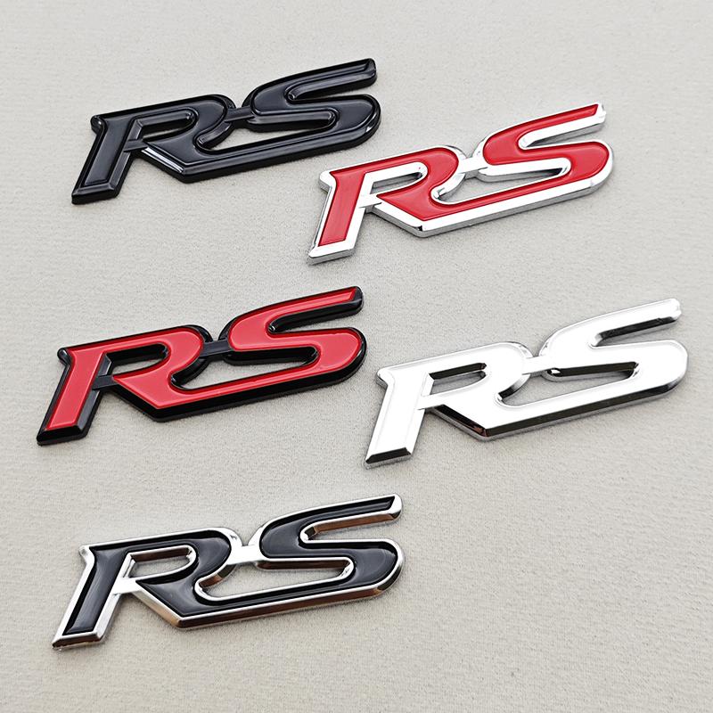 3D ABS Car Sticker Logo RS Letters Rear Trunk Emblem Badge For Chevrolet Road Sport Cruze Camaro Trax Blazer Malibu Accessories