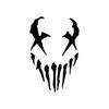 G013 8.5X13CM Motorcycle Decals Reflective Car Sticker Devil Pattern Stickers