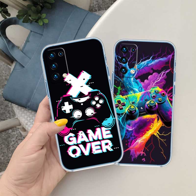 RE32 Game Over Transparent Phone Case for LG K22 K30 K40 K40S K41 K42 K50 K50S K51 K51S K52 K61 K62 K71 K92 Q60 Q61 V40 V50 V60