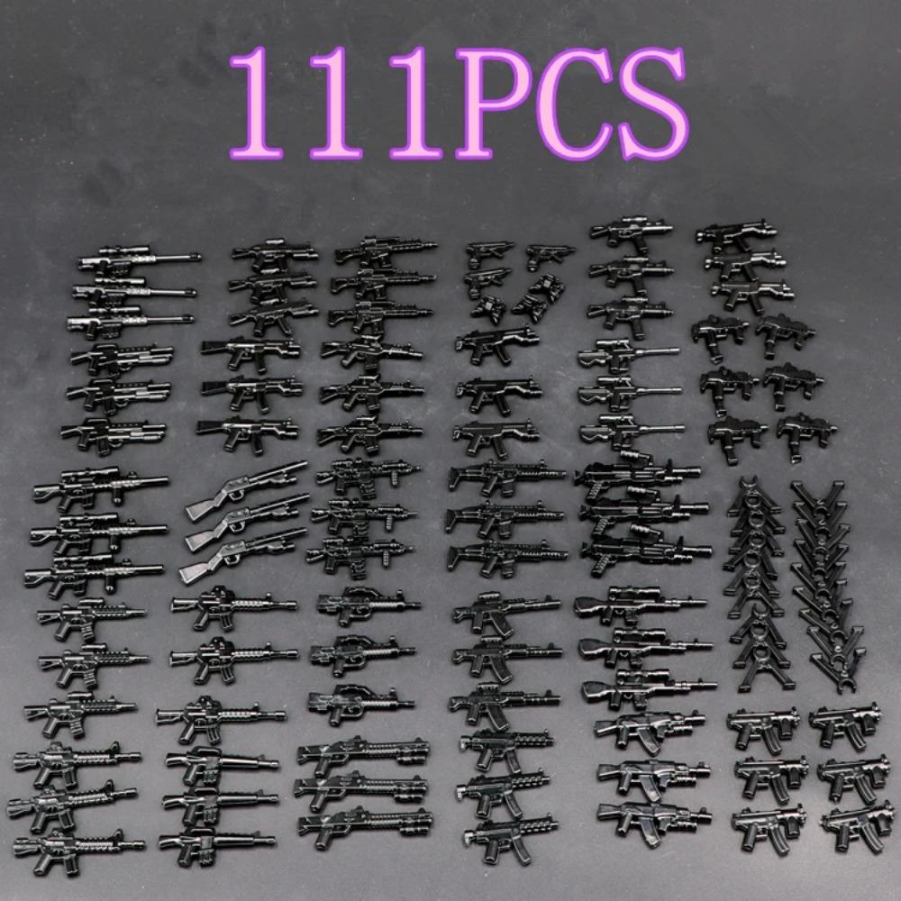 MOC Weaponry Rifle Pistol Equipment Set Guns Military Weapons Compatible Figures Building Block Brick Mini Children Toys Hobbies