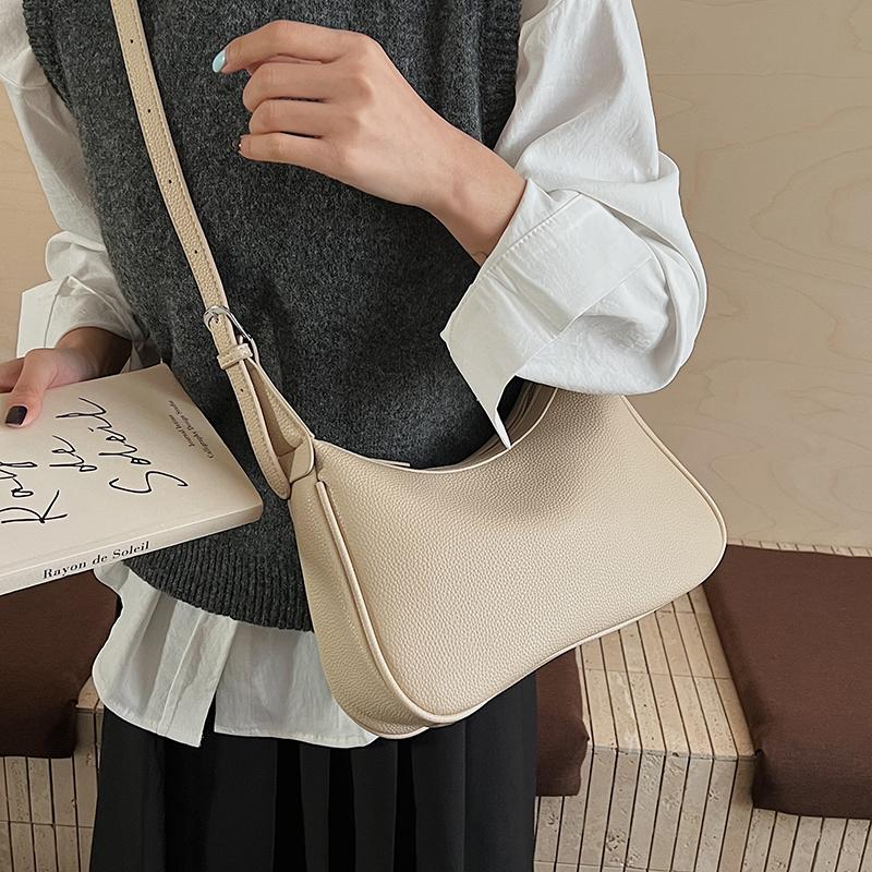 Schicke PU Hobo-Tasche für Damen – Weiche, texturierte Schulter-Tragetasche mit minimalistischem Design