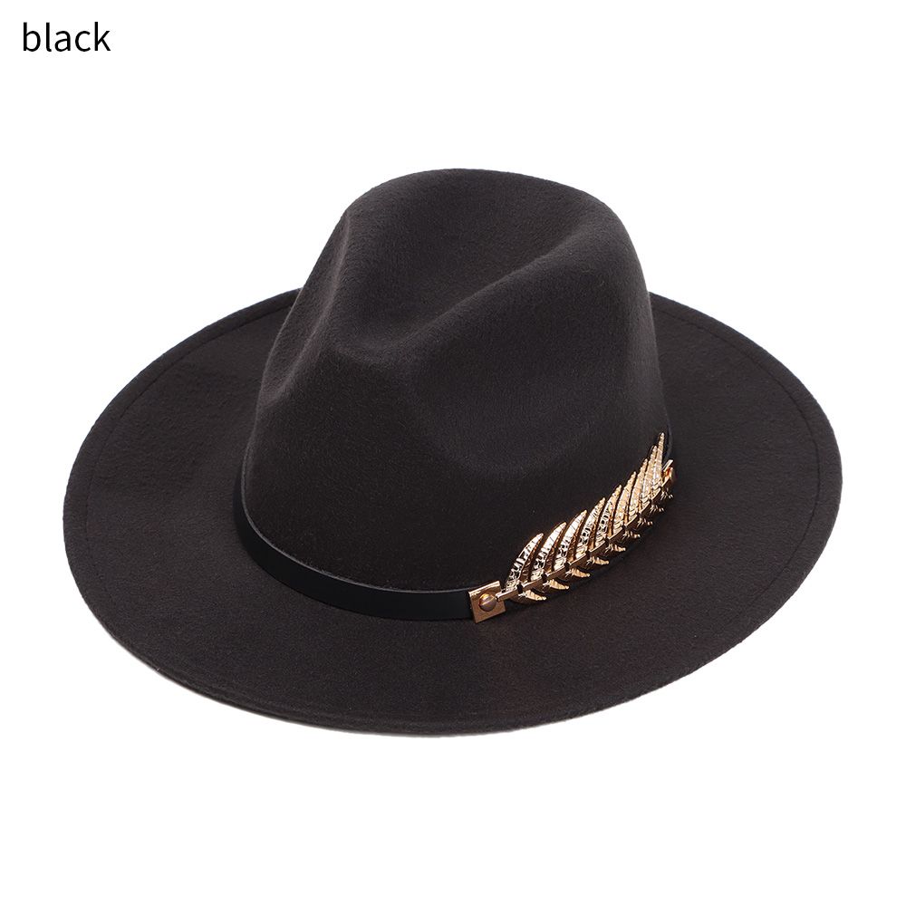 Fashion Wool Women Wide Brim Hat Sun Hat Felt Trilby Jazz Cap