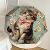 1pc Cat Floral Pattern Automatic Open/Close Umbrella, Formal Events - Ideal Gift for Family or Friends, Outdoor Accessory Yy251211265