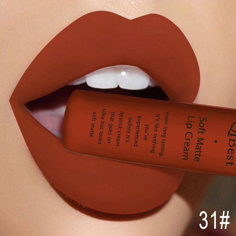 Long Lasting Liquid Lipstick in A Waterproof Matte End, Featuring A Dark Red Black, Perfect for Women'S Makeup, Including Lip Gloss and Lip Tint