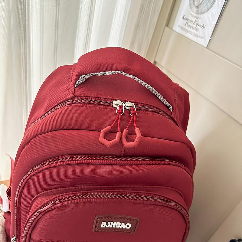 Girls Letter Backpack High School Students Schoolbag