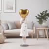 Cute Girl Statue Craft Resin Figurine Sculpture Decoration for Living Room Office or Bookshelf Heart Girl Ornament Wedding Gift