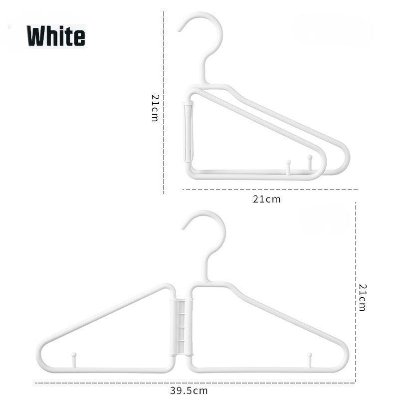 1Pc Portable White Folding Hangers Household Multifunctional Anti-Slip Hanger Practical Gifts For Families Friends