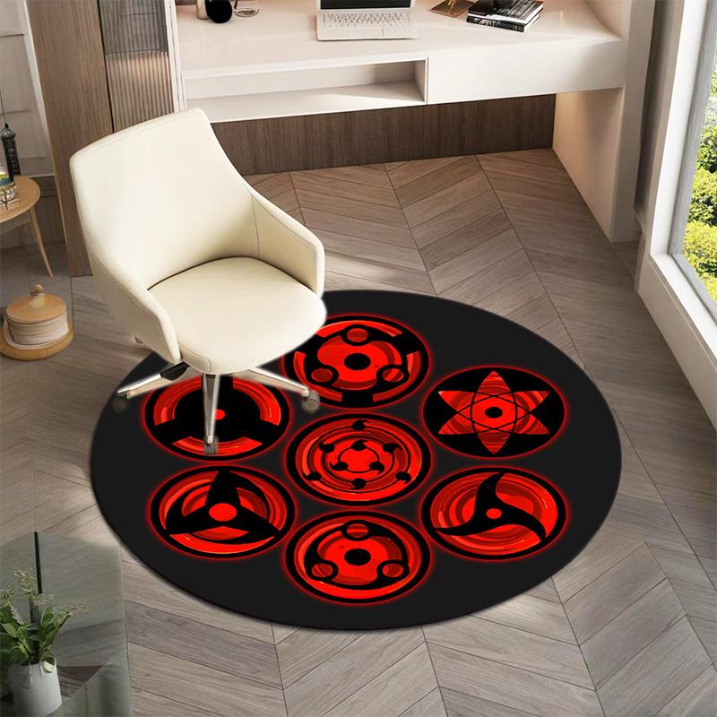 Famous cartoon NARUTO protagonist Uzumaki Naruto round carpet soft home decoration anti-slip door mat outdoor picnic mat carpet M2
