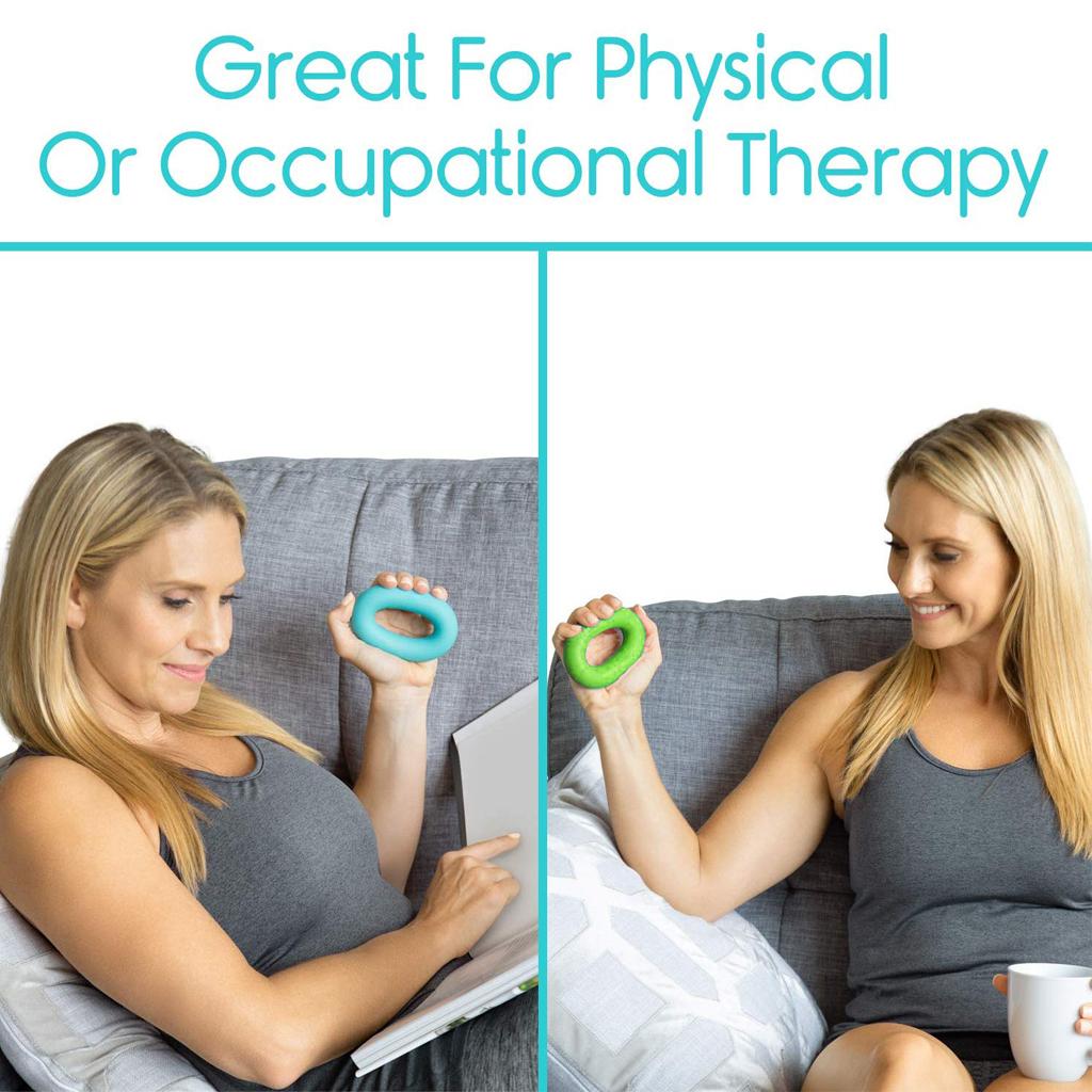 Silica Gel Hand Grip Ring Men Women Gym Fitness Finger Heavy Exerciser Ball Strength Muscle Recovery Gripper Trainer