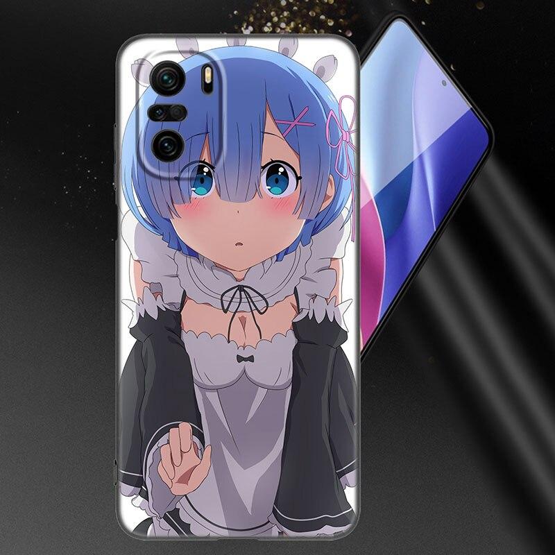 Anime Cute REM Phone Case For Xiaomi Mi POCO X3 NFC GT M4 M3 12 11T 10T Pro A3 11 Lite NE 5G 12X 11i F3 Soft TPU Black Cover