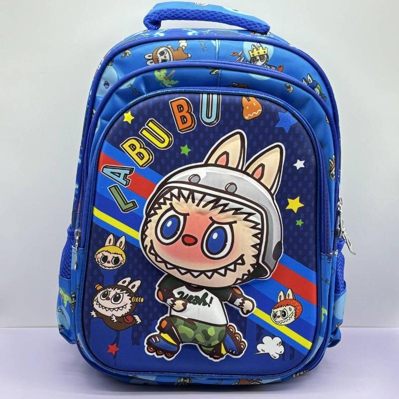 School Bag New Cute 16 Inch La Bubu Middle and Large Class Children's Backpack Cute Cartoon Boys and Girls Backpack