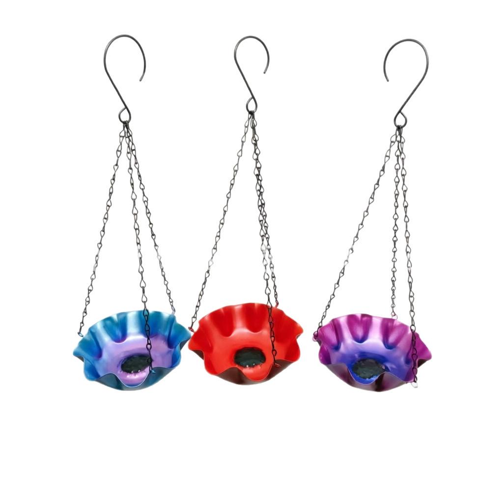 Outdoor Hanging Bird Bath Tray & Feeder for Bees, Butterflies, and Hummingbirds
