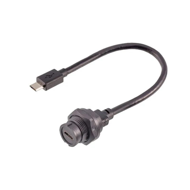 

Snap-on Quick Contact Waterproof Micro USB Connector Male Female Plug Socket Panel 1m 2m Extention Cable USB2.0 M20 Data Adapter 30cm cable