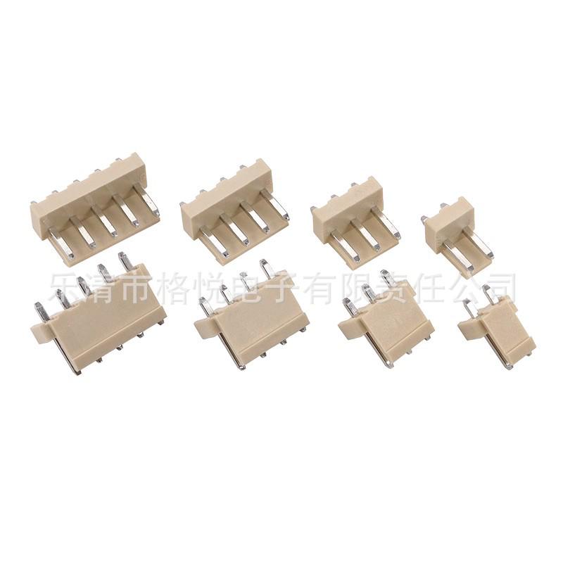 VH3.96 High-Temp Resistant Beige Pin Header, 3.96mm, Right Angle, 2-16 Positions, Hot Wire Hole