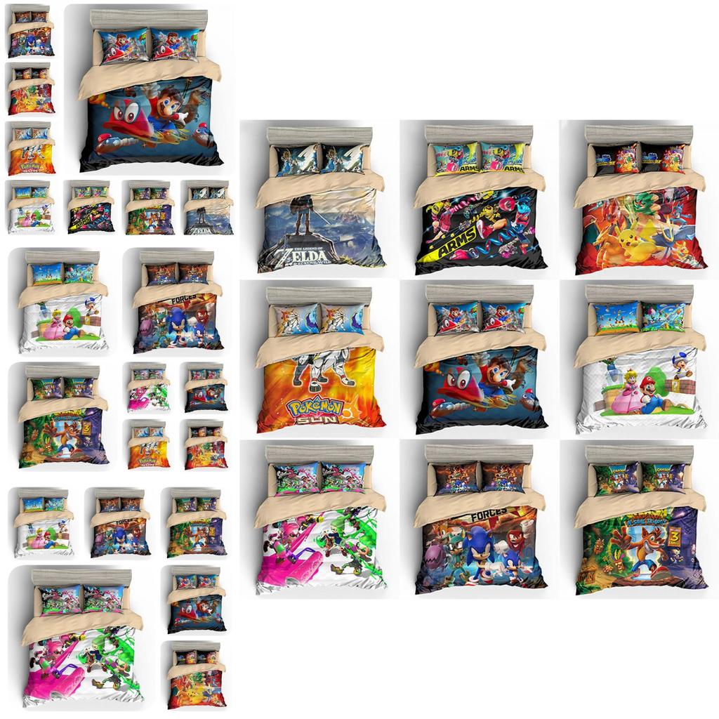 High-quality Digital Print Three Piece Bedding Set Including Pillowcases And Duvet Cover For Stylish Bedrooms