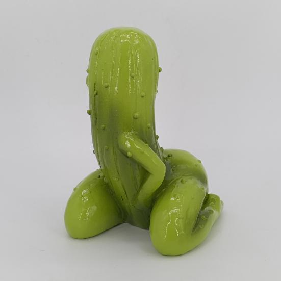 Sexy okurková ozdoba Ručně vyrobená pryskyřičná pikantní okurková figurka Stolní drzá okurková figurka Dárkový žert pro milovníky okurek