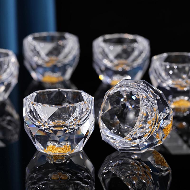 Set di bicchieri da liquore in cristallo con taglio a diamante con distributore di vino, bicchierino da shot di vodka, bicchieri da vino, whisky, liquori, sakè, brandy, tazza da tè