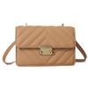 Early Autumn Indentation 2025 New Lock Fashion Casual Rhombus Solid Color One Shoulder Crossbody Chain Small Square Bag