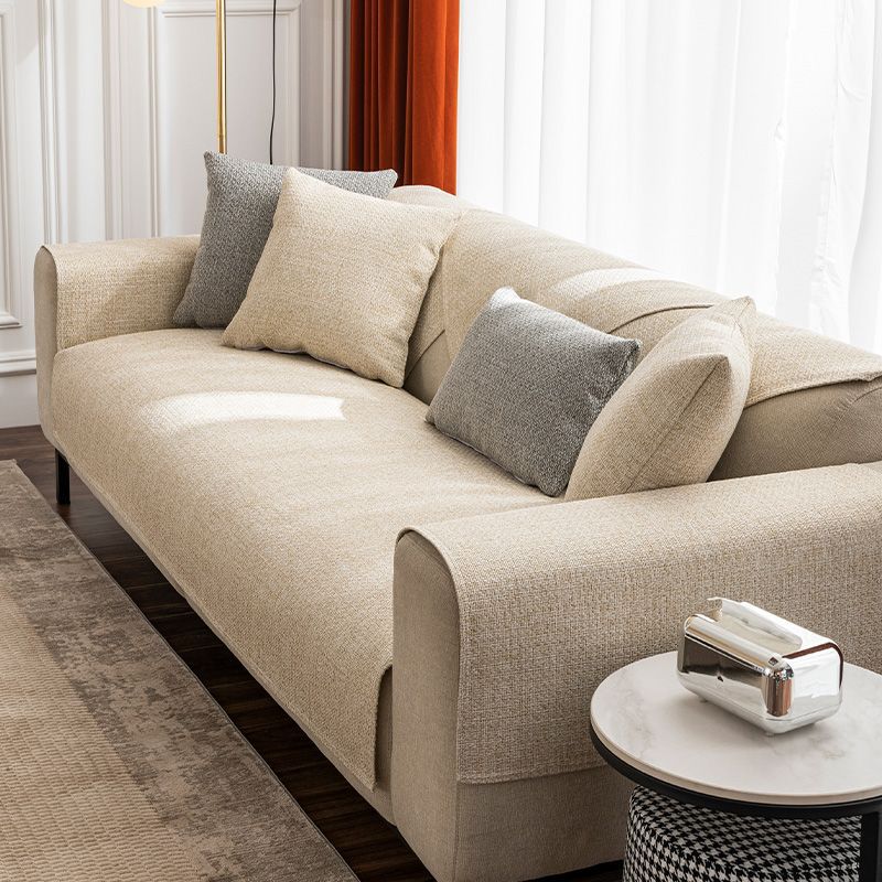Minimalist Japanese Style Hemp Living Room Sofa Cushion Four Seasons Universal Cloth Liner Cover Towel Non-Slip Sofa Cover