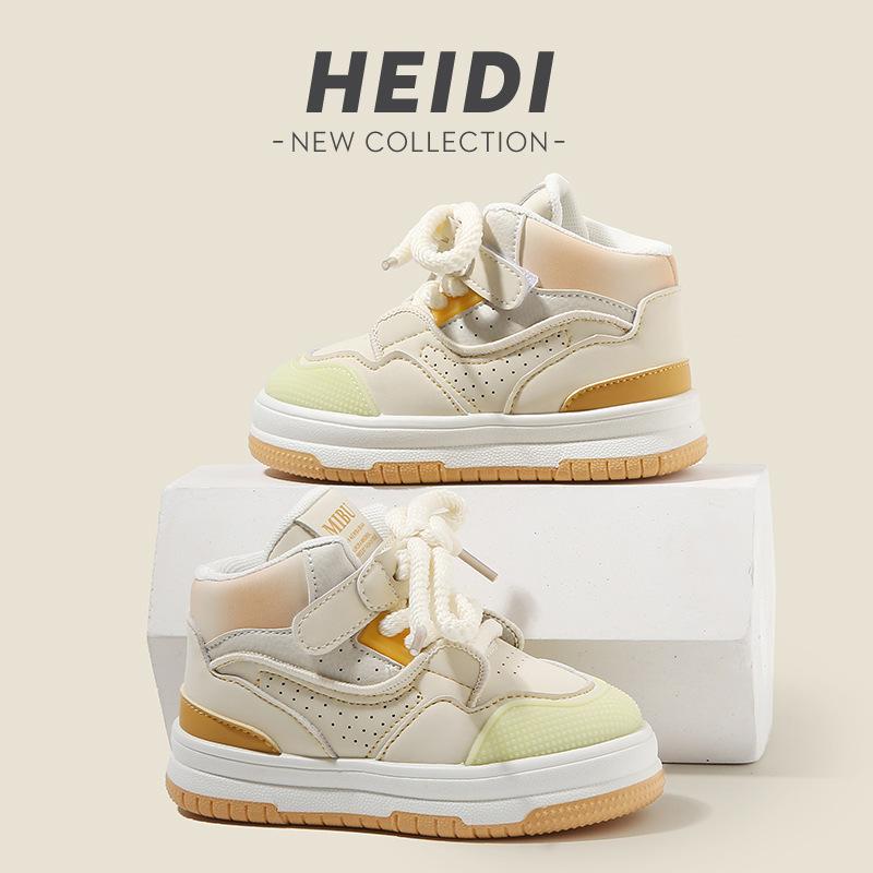 Children's sports shoes 2025 spring and autumn boys' casual board shoes new high-top girls' little white shoes soft-soled baby shoes list