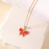 Hot-selling Fashion Japanese and Korean Sweet Butterfly Necklace, Dripping Oil Butterfly Collar, Butterfly Pendant, Collarbone Chain Pendant.