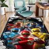 Mighty Morphin Power Rangers Pattern Rug, Indoor/Outdoor Mat, for Picnic, Gameroom, Bedroom, Office, Living Room, Home Decor Carpet, Birthday Gift