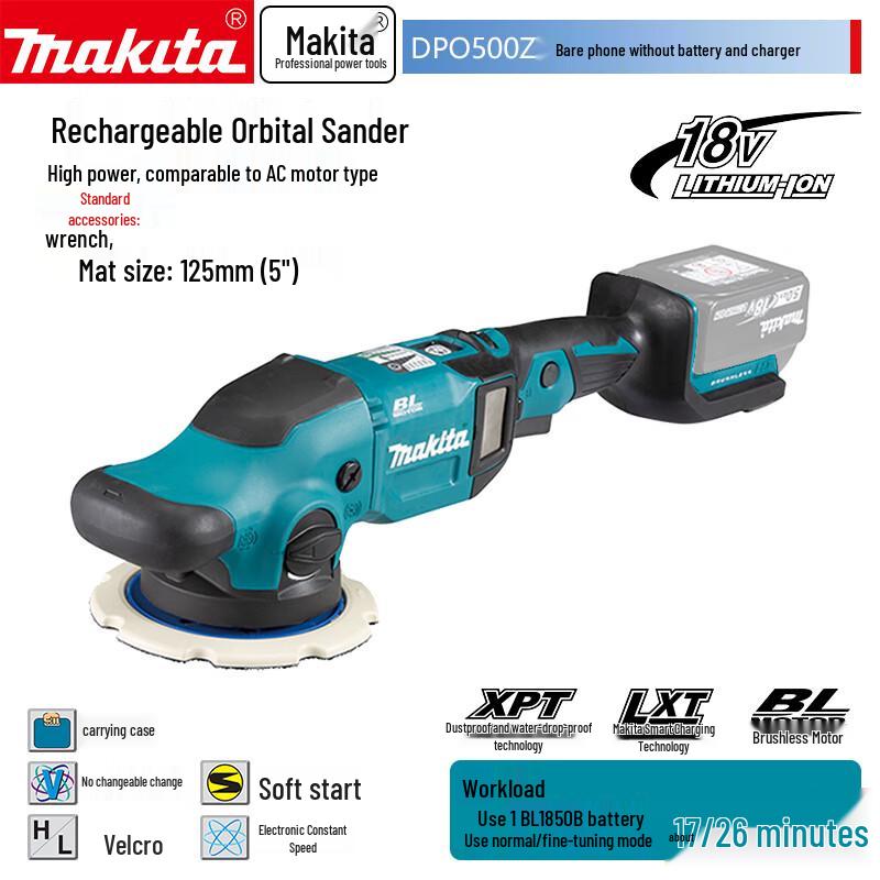 Makita Cordless Orbital Sander Polisher CN plug (adapter included)
