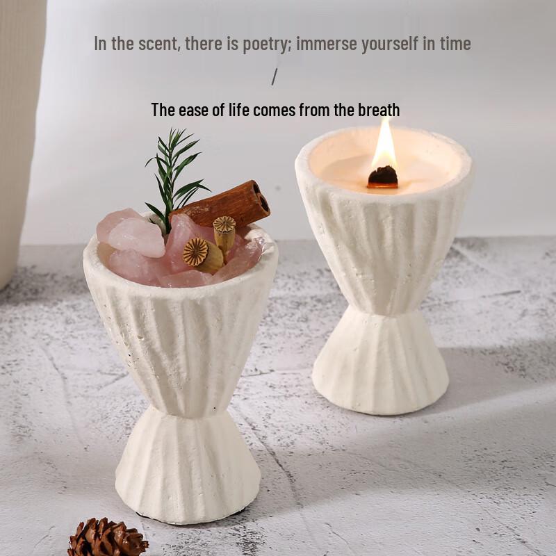 Wabi-Sabi Cement Aromatherapy Candle Holder