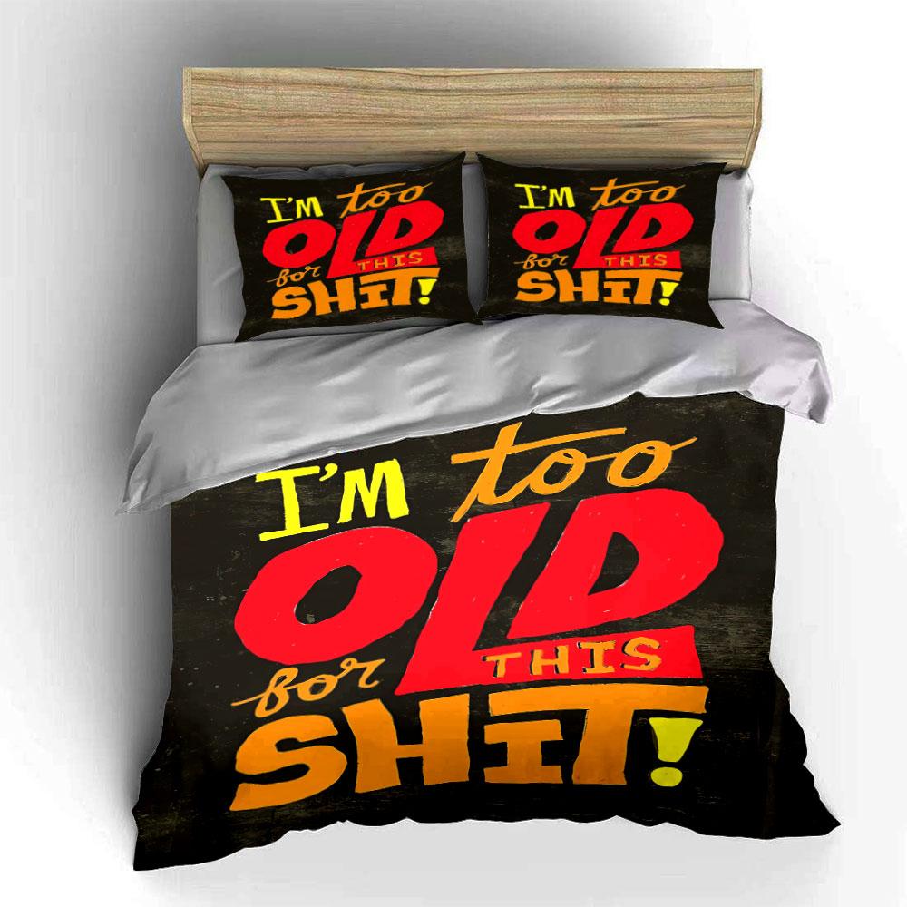Bold text graphic design. Bedding sets Duvet cover sets Duvet covers Pillowcases(1 * Duvet Cover 2 * Pillowcases without duvet insert)