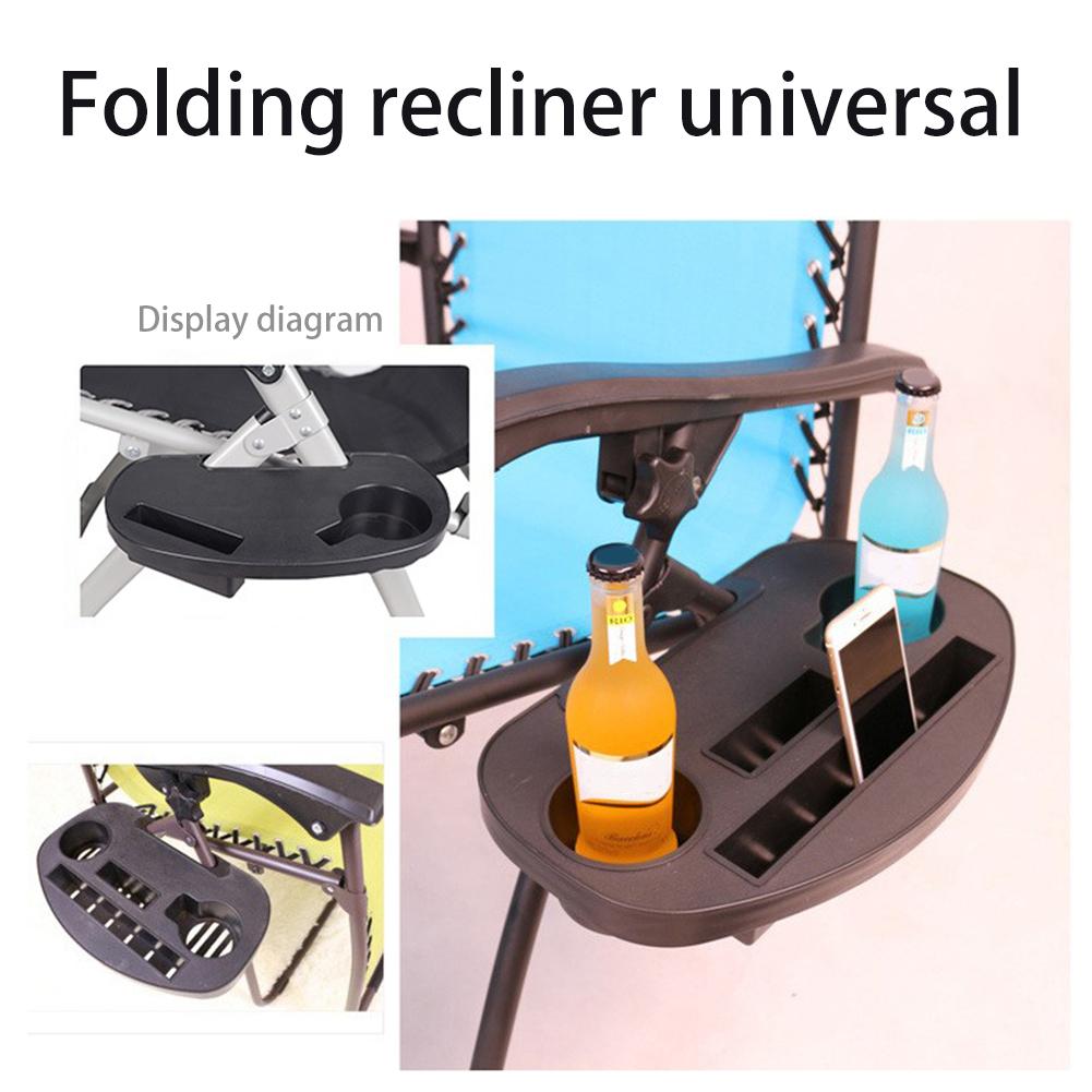 Kunststoff Becherhalter Seitenablage für Garten Schwerkraftstühle Clip-On Utility Tablett für Terrassenstühle Mehrschlitz-Design für Camping