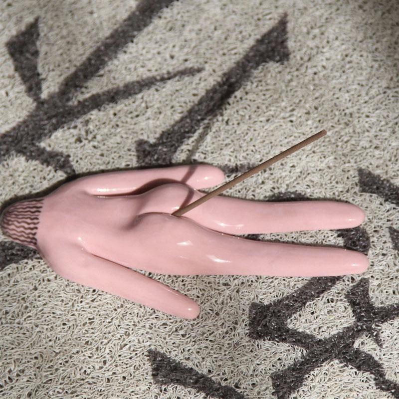 Nordic Creative handmade ceramic incense burner ornaments for home living room bedroom desktop fun ornaments creative spoof gift