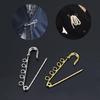 10PCS 5-Holes Brooch Safety Pins Findings Heavy Duty Kilt Pins Brooch Findings