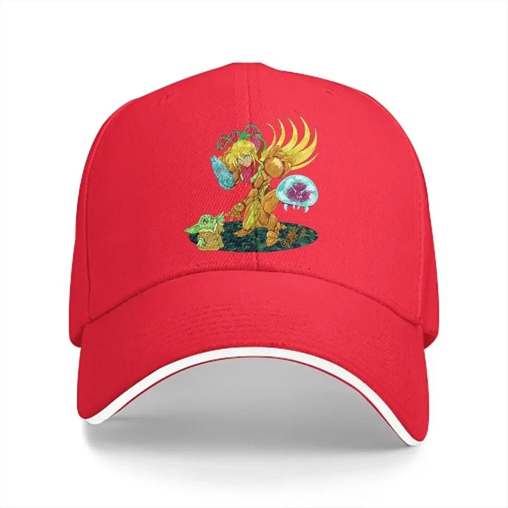 Washed Unisex's Baseball Cap Samus Is The Best Mom Trucker Snapback Caps Dad Hat Super Metroid Golf Hats