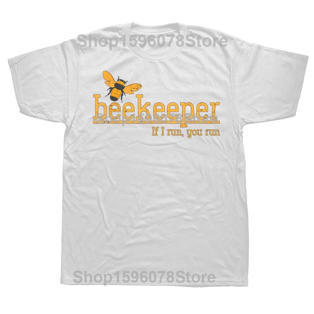 

Funny Bee Honey Lover Beekeeper Beekeeping T Shirts Men Cotton Humor Streetwear Tee Shirt Short Sleeve Unisex Loose Clothing S