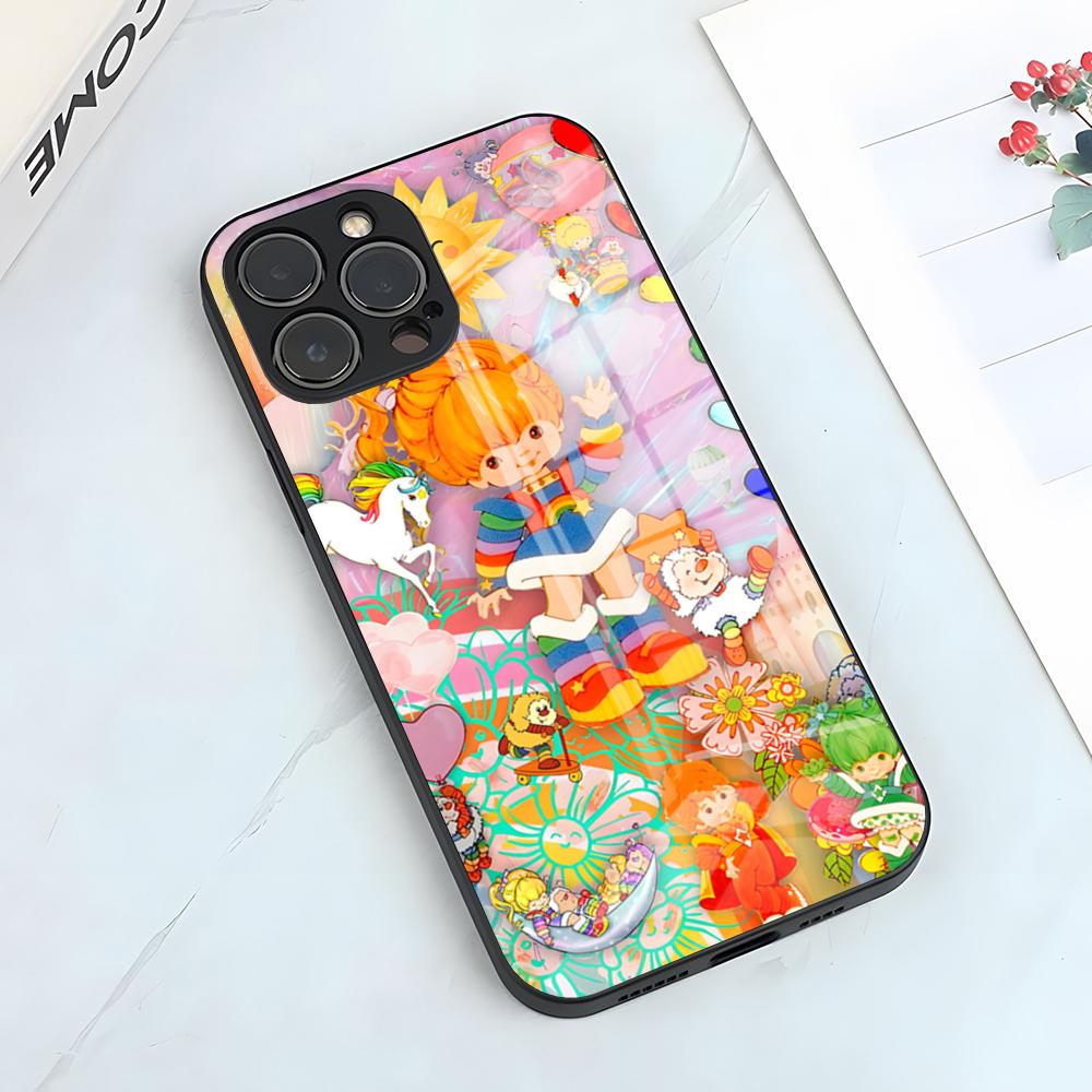 Cartoon R-Rainbow Brite Phone Case For IPhone 17 Pro Max 15 Pro 16 14 Plus 12 13 Mini 11 Pro Shockproof Glass Cover