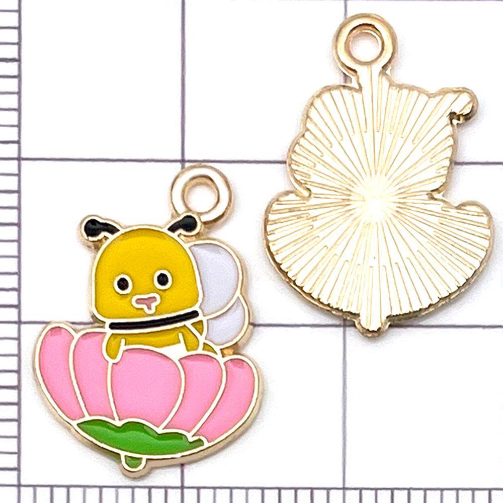 Set of 20 Yellow Enamel Bee and Beehive Pendants for DIY Bracelets and Necklaces