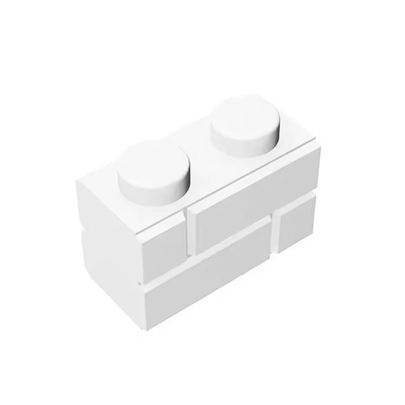 10PCS 98283 Bricks Parts DIY 1x2 Checkered Brick Wall Brick Parts Compatible Educational Building Blocks Parts Toys