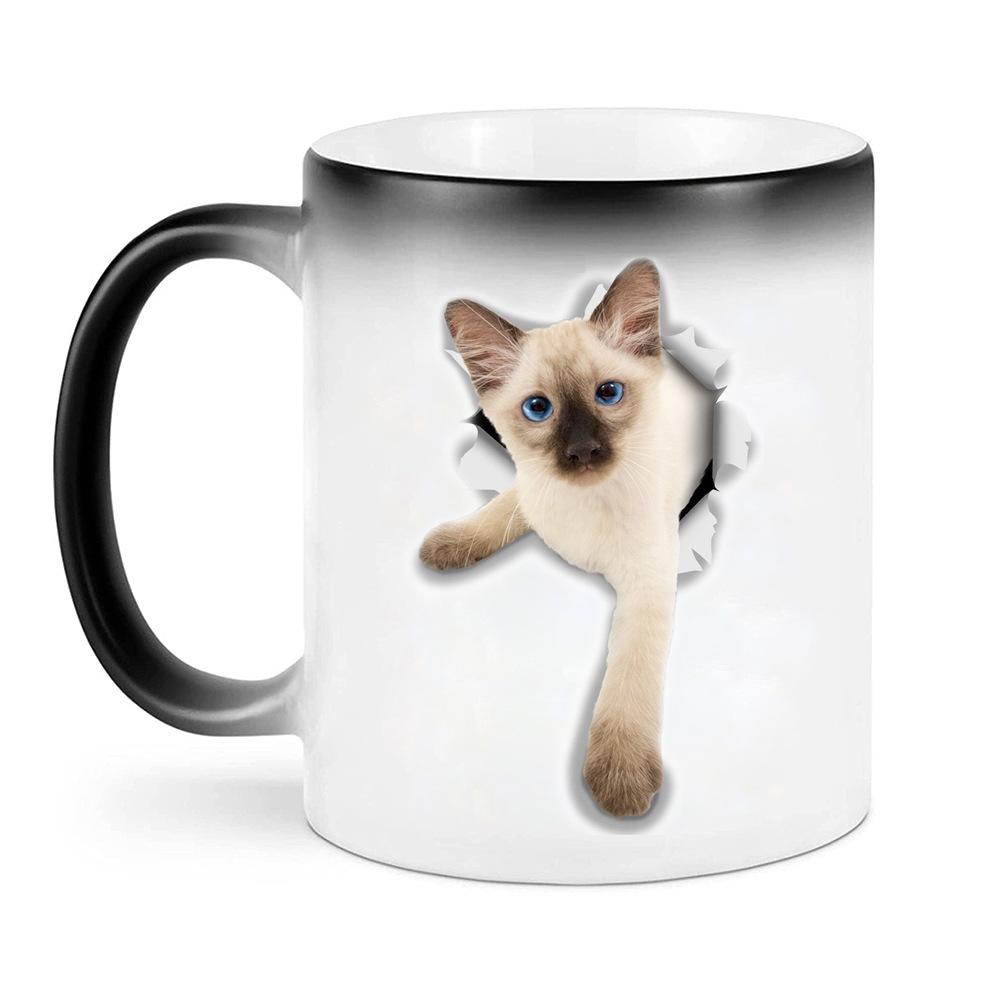 Ceramic Coffee Mark Cup Temperature-sensitive Color-changing Cup