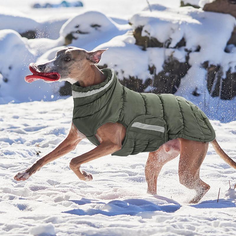 

Warm Dog Coat Waterproof Winter Warm Fleece Lining Jacket for Dogs Thickened Outdoor Dog Apparel for Small Medium Large Dog S