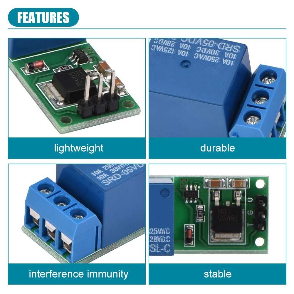 Relé Flip Flop, Relé de Travamento de Chave, Mini Módulo Relé Flip-Flop 6-24V Chave Auto-Travante Biestável Placa de Acionamento por Pulso Baixo